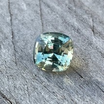 Natural Green Sapphire | Square Cushion Cut | 0.84 Carat | 5mm | Genuine earth m - £469.07 GBP