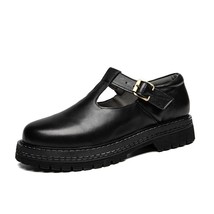 Johnature Autumn Pumps Women Shoes 2021 New Genuine Leather Retro Hook &amp; Loop Ro - £65.24 GBP