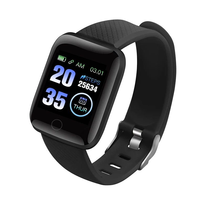 116 Plus Smart Watch Wrist  Fitness  Pressure Heart Rate Call Message Reminder A - £130.39 GBP