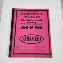 IH International McCormick Farmall 460 560 Operator Manual Jensales Reprint - £11.84 GBP