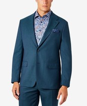 Tallia Men&#39;s Classic-Fit Wool Suit Separate Jacket Dark Teal 40S B4HP - £117.12 GBP