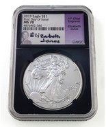 2019 S $1 Silber American Eagle Ausgewählten Von NGC As MS70 Fdoi Jones - €119,15 EUR