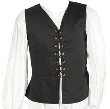 Alexanders Costumes Men&#39;s Male Renaissance Vest, Black, Small - £15.46 GBP