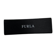 Furla Italy Eyeglass Case Black with White Lettering Magnetic Closure Empty - £9.63 GBP