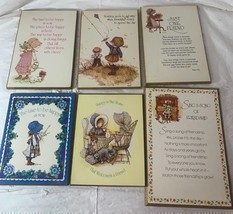 Vintage American Greetings Holly Hobbie Friendship and Happiness Picture Plaques - £3.88 GBP