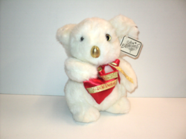 Valentine Koala White Plush Dan Dee Soft Expressions with Red Heart 10 Inch NEW - £7.44 GBP