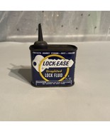 Vintage 1948 Lock-Ease Graphited Lock Fluid 4 OZ. Tin Oil Can Handy Oile... - £5.53 GBP