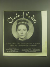 1945 Charles of the Ritz Minaret Coiffure Advertisement - $18.49