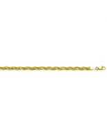 14K Solid Gold Braided Foxtail Chain Anklet -Yellow 10&quot; inches -Minimalist - £542.86 GBP