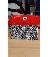 WWF world wildlife multi color Zebra freezer tote bag insulated 10 X 7 X... - $54.35