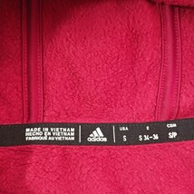 Adidas TROY Men's Red Cotton Blend Drawstring Hoodie Sweatshirt Size Small image 3
