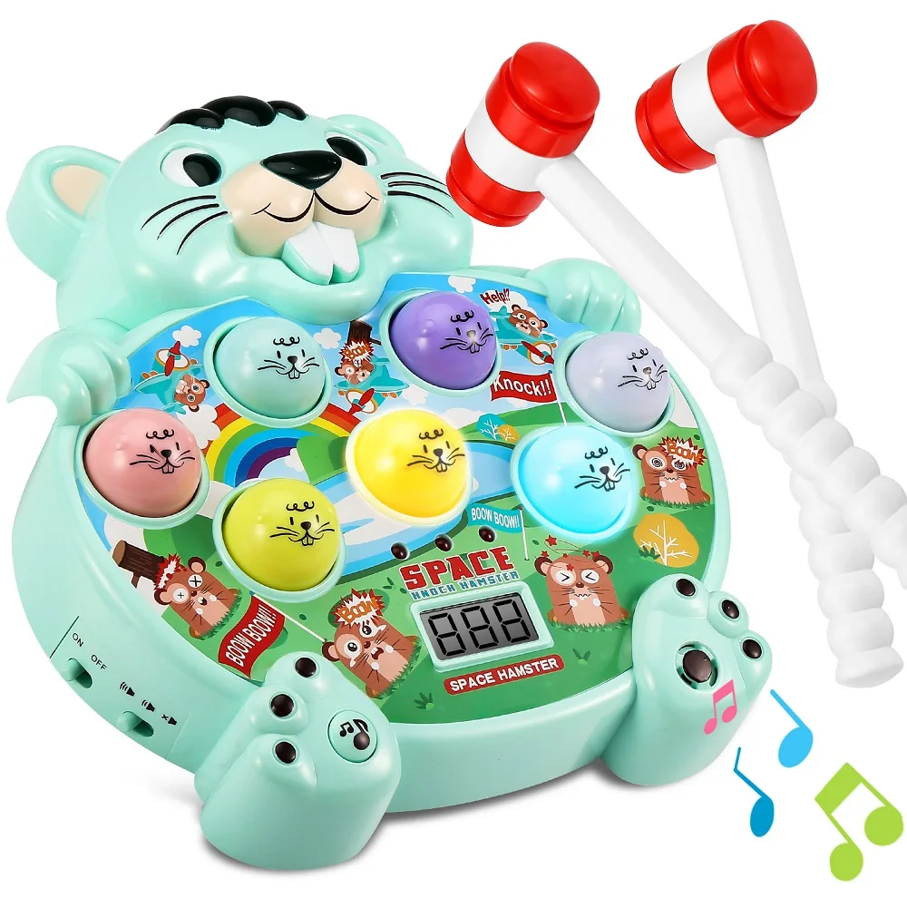 LED Hammer strike Tapping Groundhog Luminous Baby Interactive Toy Sound effect - £24.75 GBP