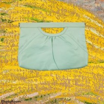 Lime Green Handbag Purse Bag Bazaar Faux Leather Handle Strap &amp; 2 Compartments - £10.47 GBP