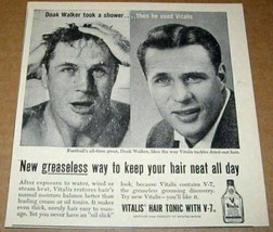 1957 Print Ad Vitalis Hair Tonic Football Great Doak Walker Detroit Lions - £7.51 GBP