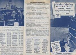 Canadian Cruise Tours Brochure 1952 American Express - $13.86
