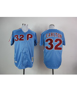 Phillies #32 Steven Carlton Jersey Old Style Uniform Blue - €39,08 EUR