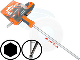 5mm T-Handle Hexagon Torque 6Point Hex Key CRV TPR Screwdriver Wrench - £6.49 GBP