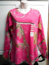 New Realtree Womens Sz S M 8 10 Pink Camo Camouflage Branches Trees Leaves - £11.07 GBP