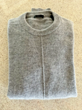 Men&#39;s ATM Steel Gray Exposed Seam Cashmere Crewneck Sweater (S) - £56.05 GBP