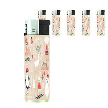 Vintage Skiing D45 Lighters Set of 5 Electronic Refillable Butane Winter Skier - £12.39 GBP