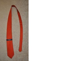 Mens Neck Tie Satin Silk Croft and Barrow Solid Orange Stain Resistant Classic - £7.81 GBP