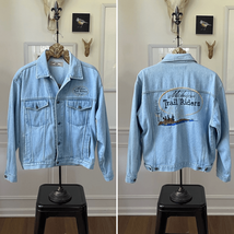 Most Wanted Michigan Trail Riders Jean Jacket Embroidered Horse Cotton U... - $535.68 MXN