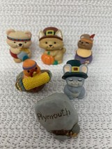 6 Vintage Hallmark Merry Miniatures 1993 Thanksgiving Figurines Plymouth... - $33.20