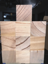 Qty 10 2&quot; x 2&quot; Wood Craft Block Wooden Square Blocks Cubes Natural Unfin... - £23.18 GBP