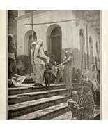 1921 Kali Ghat Calcutta India Bathing Resort Photo Print Antique Ephemera - $570.99 MXN