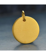 Large Round Stamping Blank - 24K Gold Plated Bronze 15x12mm - $536.86 MXN