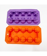 2 Molds Silicone Molds Halloween Chocolate Candy Ice skeleton pumpkin sk... - $229.94 MXN
