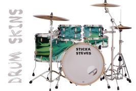 Drum Wrap Percussion Shell Cover Bass Kick Snare Tom DIY- Pistachio Swir... - $22.76+