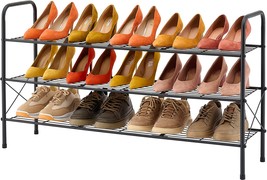 Hoctieon 3-Tier Shoe Rack For Hallway, Shoe Shelf Free-Standing, Shoe, Wardrobe. - £35.93 GBP