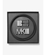 Michael Kors Mens Black Brown MK Logo Cut To Size Reversible Leather Bel... - $121.79 CAD