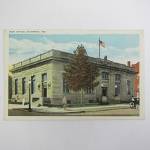 Antique Richmond Indiana Postcard Post Office Building Corner White Border - £7.86 GBP