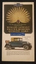 1927 Chevrolet C API Tol Serie Aa Vintage Farbe Verkaufsprospekt – Tolles... - £33.37 GBP