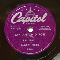 Les Paul And Mary Ford *Cimarron (Roll On) / San Antonio Rose* 10&quot; 78 PVC 3444 - £23.90 GBP