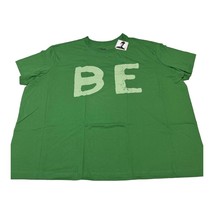 Black History Month Adult L Short Sleeve &quot;BE&quot; T-Shirt Green - $8.41