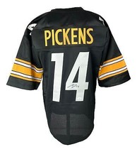 George Pickens Pittsburgh Firmado Personalizado Negro Camiseta de Fútbol JSA - £101.09 GBP