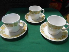 Beautiful Noritake Progression China Sunny Side 3 Cups And Saucers - £13.40 GBP