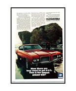 1972 Oldsmobile 442 4-4-2 Coupe Vintage Print Ad Beach SCUBA Divers Wall... - $10.97