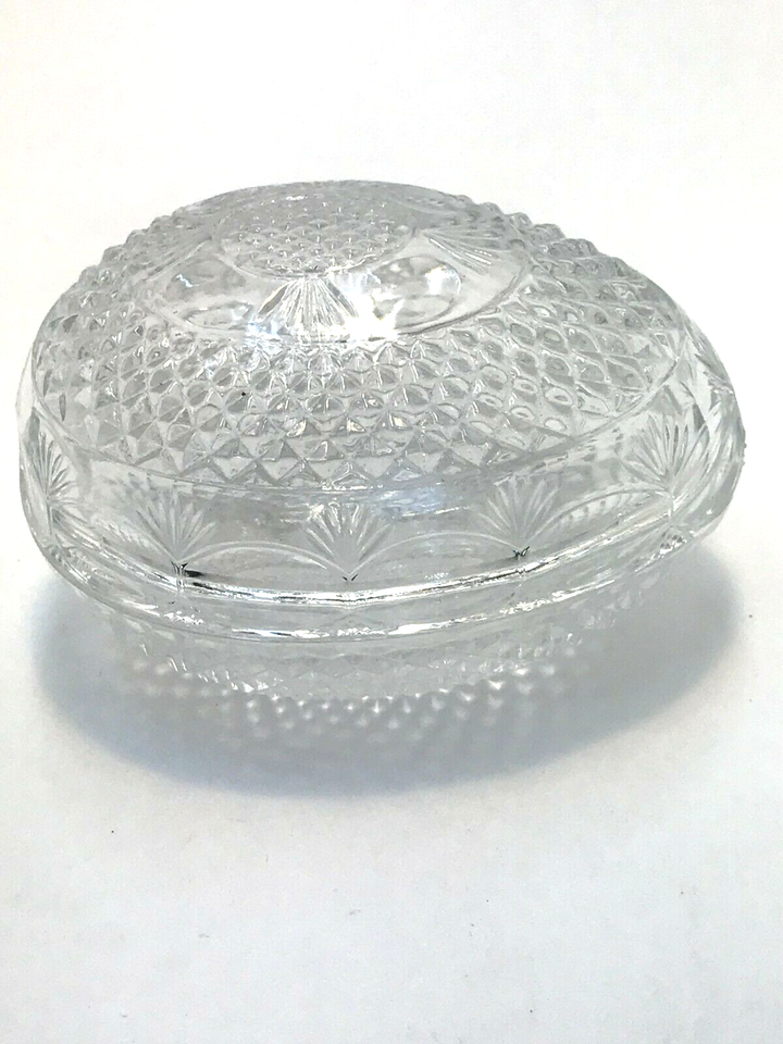 Primary image for Vintage 1977 Mother's Day AVON Crystal Glass Egg Covered Soap/Trinket Dish