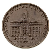 1837 Hard Times Token, Copper Merchants Exchange, HT-293 in AU Condition - $94.05