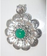 Turkish DGS 925 Sterling Silver green Large round Pendant new - €50,18 EUR Turkish DGS 925 Sterling Silver green Large round Pendant new - €50,18 EUR