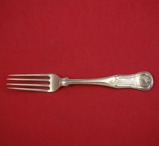 King by Jones, Low and Ball Coin Silver Regular Fork 6 3/4&quot; Flatware - £53.53 GBP