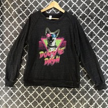 American Humane Society Doggie Dash Pullover Sweatshirt Retro Neon Women... - £15.81 GBP