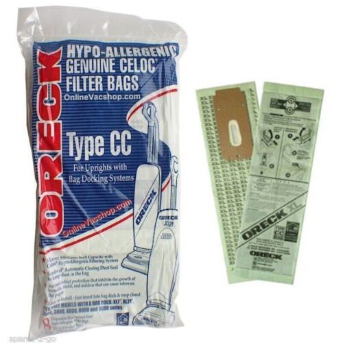 New ORECK VACCUUM CLEANER BAGS 8-Pack Type CC Celoc Upright CCPK8DW NIB SEALED ! - $17.81