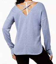 allbrand365 designer Womens Activewear Graphic Strappy Back Long Sleeve Top, L - £30.72 GBP