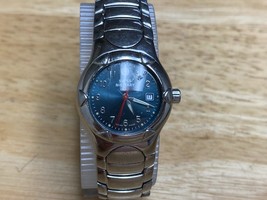 Swiss Military Lady 100m Silver Black Steel Analog Quartz Watch~Date~New... - $37.99