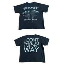 VTG Fear Factory Replica Double Sided T Shirt Sz XL 23.5 x 26.5 Black Cu... - $68.99 CAD